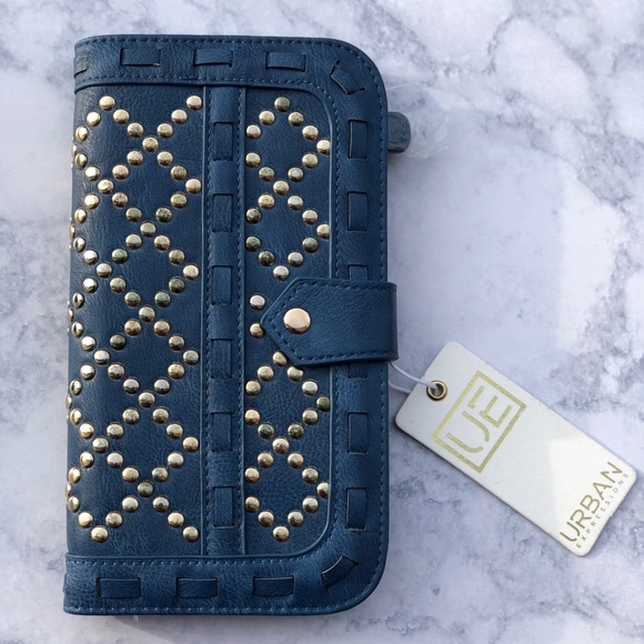 Urban Expressions Handbags - Urban Expressions Vegan Leather Navy Blue Wallet